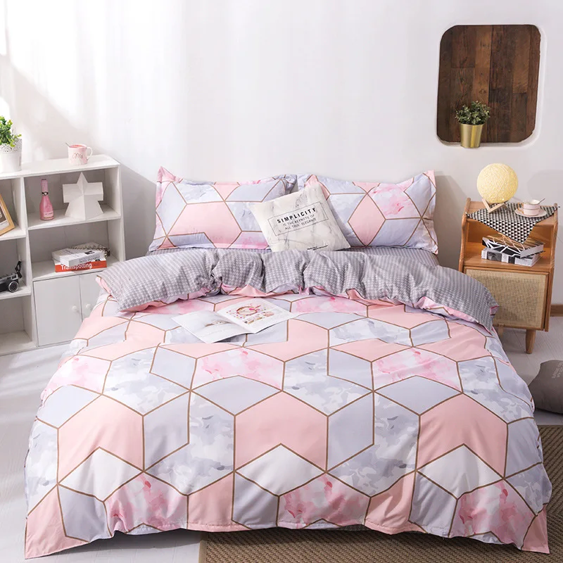 Modern 4pcs Bedding Set Cute Printed Quilt Cover Bed Flat Sheet Pillowcase Queen King Size Soft Sanding Bed Set
Modern 4pcs Bedding Set Cute Printed Quilt Cover Bed Flat Sheet Pillowcase Queen King Size Soft Sanding Bed Set