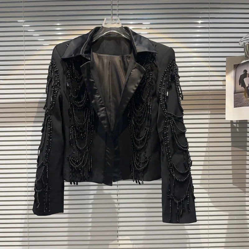PREPOMP 2023 Autumn New Arrival Long Sleeve Pearls Chain Black Short Jacket Women GL425
PREPOMP 2023 Autumn New Arrival Long Sleeve Pearls Chain Black Short Jacket Women GL425