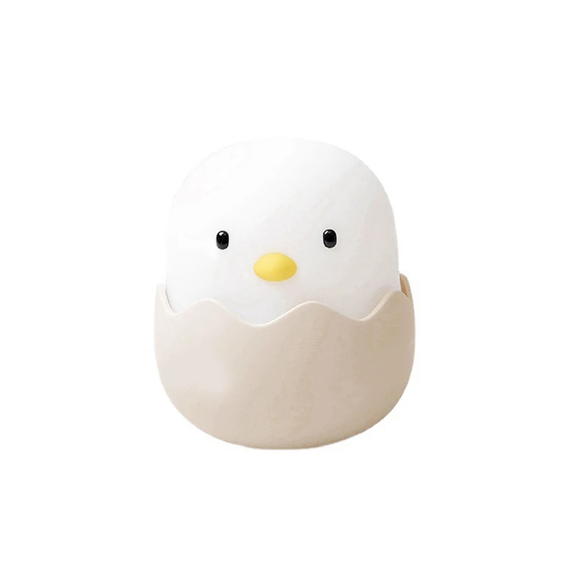 Eggshell Chicken Night Light Bedroom Charging Pat Silicone Lamp Cartoon Chicken Bedside Sleeping Emotion Lamp
Eggshell Chicken Night Light Bedroom Charging Pat Silicone Lamp Cartoon Chicken Bedside Sleeping Emotion Lamp