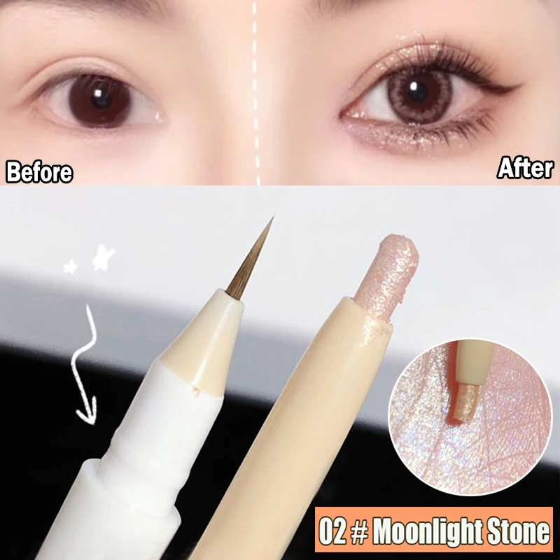 Double Head Lying Silkworm Pen Long Lasting Waterproof and Not Blooming Shiny Matte Eyeshadow Gel Pen & Liquid Eyliner Makeup
Double Head Lying Silkworm Pen Long Lasting Waterproof and Not Blooming Shiny Matte Eyeshadow Gel Pen & Liquid Eyliner Makeup