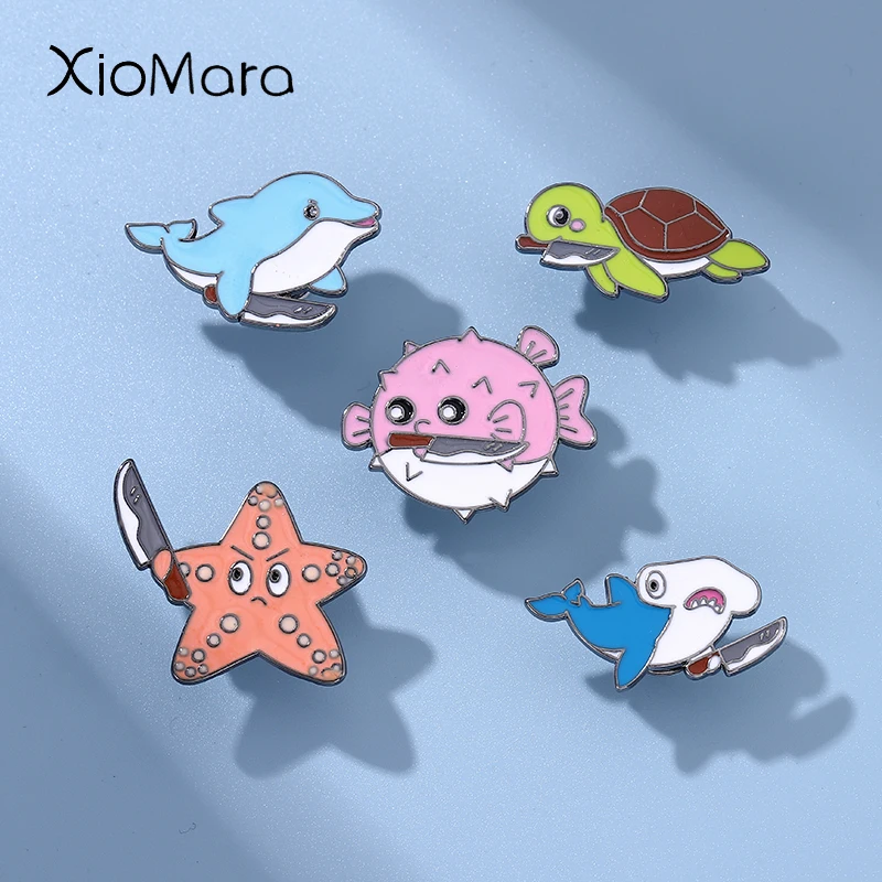 Lovely Sea Animal Enamel Lapel Pin Knife Puffer Fish Turtle Brooches Badge Jewelry Accessories Gift For Friend Free Shipping
Lovely Sea Animal Enamel Lapel Pin Knife Puffer Fish Turtle Brooches Badge Jewelry Accessories Gift For Friend Free Shipping
