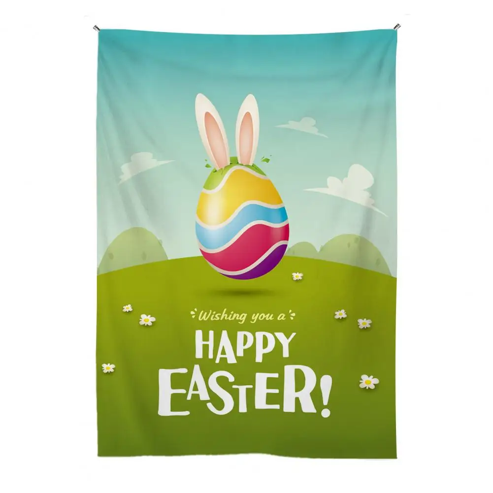 

Home Decor Eggs and Bunny Easter Print Polyester Tapestry Wall Hanging Room Backdrop tapiz