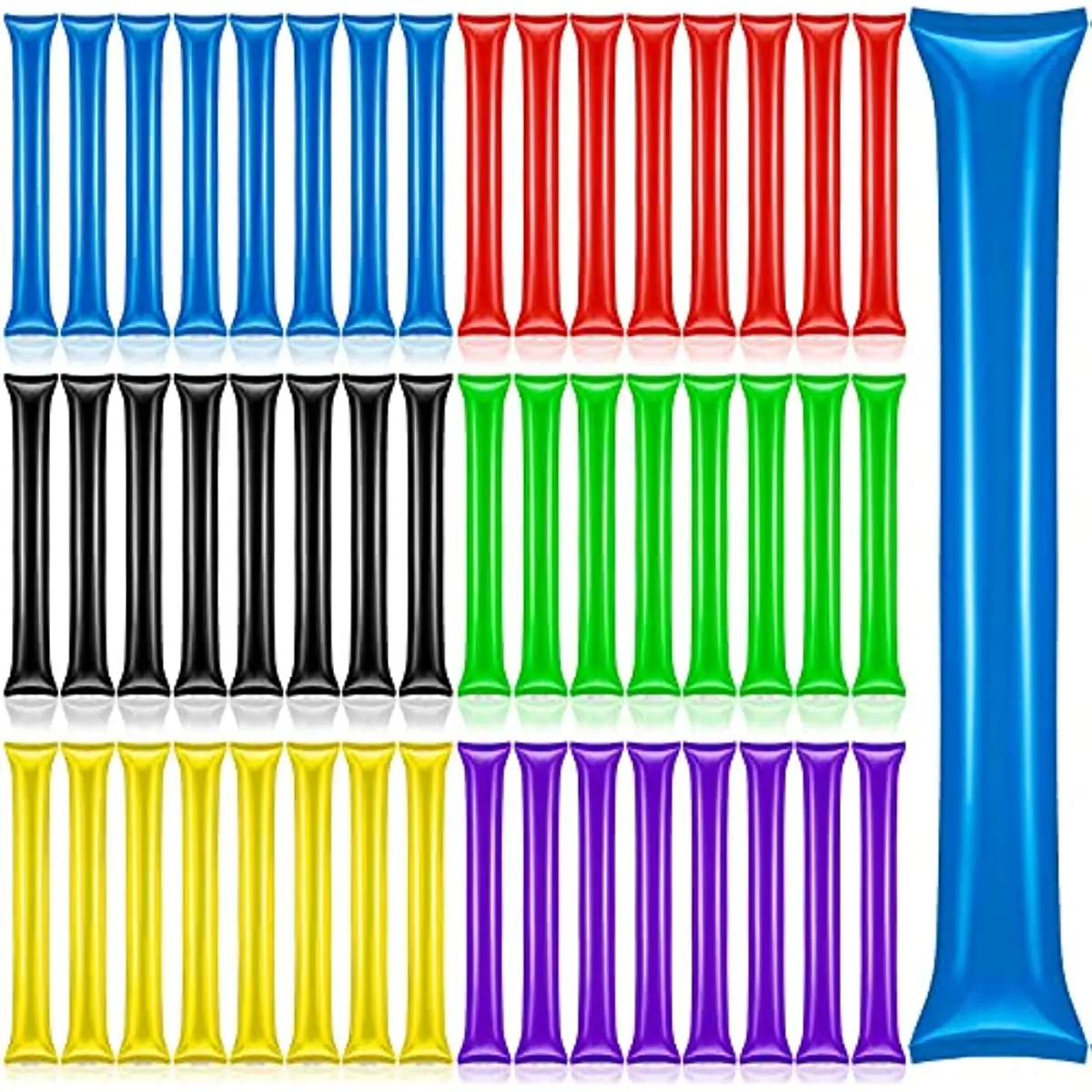120Pcs Thunder Sticks Cheering Stick Inflatable Foil Bam Bam Thunder Stick Cheer Up Toys for Sports Game Birthday Party Concert
120Pcs Thunder Sticks Cheering Stick Inflatable Foil Bam Bam Thunder Stick Cheer Up Toys for Sports Game Birthday Party Concert