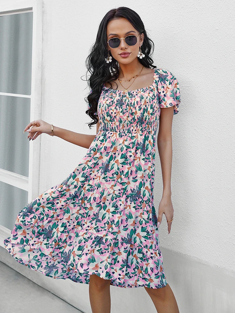 Богемное элегантное платье миди с цветочным принтом, женское летнее Повседневное платье с квадратным вырезом и коротким рукавом, женская п...
Богемное элегантное платье миди с цветочным принтом, женское летнее Повседневное платье с квадратным вырезом и коротким рукавом, женская п...