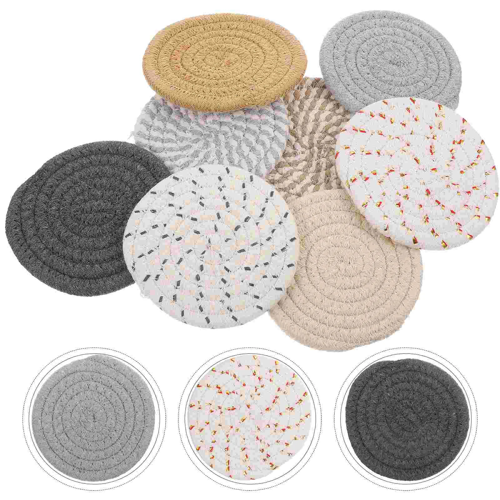 8 Pcs Coasters Drinks Woven For Weave Cups Table Cotton Home Accessories Dining Hot
8 Pcs Coasters Drinks Woven For Weave Cups Table Cotton Home Accessories Dining Hot