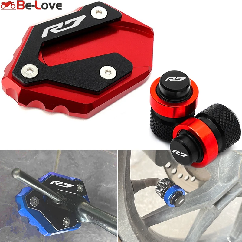 For YAMAHA R7 YZFR7 YZF R7 R 7 2021 2022 2023 Motorcycle Accessories CNC Side Stand Enlarge Extension And Tire Valve Air Caps
For YAMAHA R7 YZFR7 YZF R7 R 7 2021 2022 2023 Motorcycle Accessories CNC Side Stand Enlarge Extension And Tire Valve Air Caps