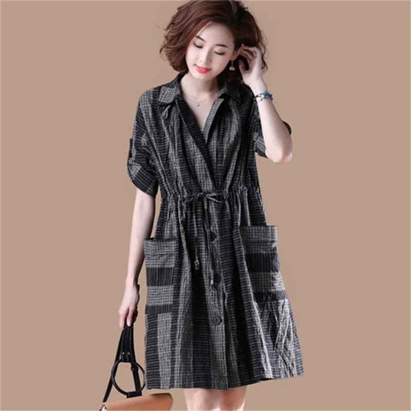 Female 2022 Spring Autumn New Literary Black Coat Women Slim Long Three-Quarter Sleeve Striped Plaid Lace Trench Coat Vintage
Female 2022 Spring Autumn New Literary Black Coat Women Slim Long Three-Quarter Sleeve Striped Plaid Lace Trench Coat Vintage