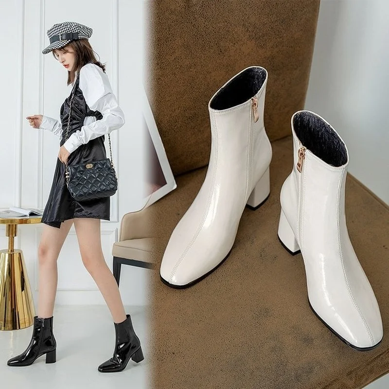 Women's short boots new square toe low-cut women's boots Martin boots thickened goth shoe for women platform boots
Women's short boots new square toe low-cut women's boots Martin boots thickened goth shoe for women platform boots
