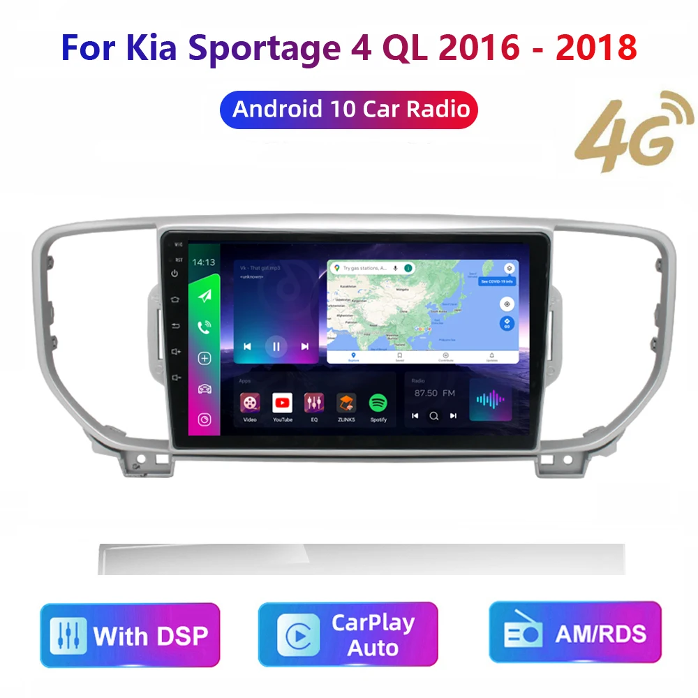 HD multimedia Car stereo Radio Android Video Navigation GPS Carplay 4G AM/RDS/DSP For Kia Sportage 4 QL 2016 - 2018
HD multimedia Car stereo Radio Android Video Navigation GPS Carplay 4G AM/RDS/DSP For Kia Sportage 4 QL 2016 - 2018