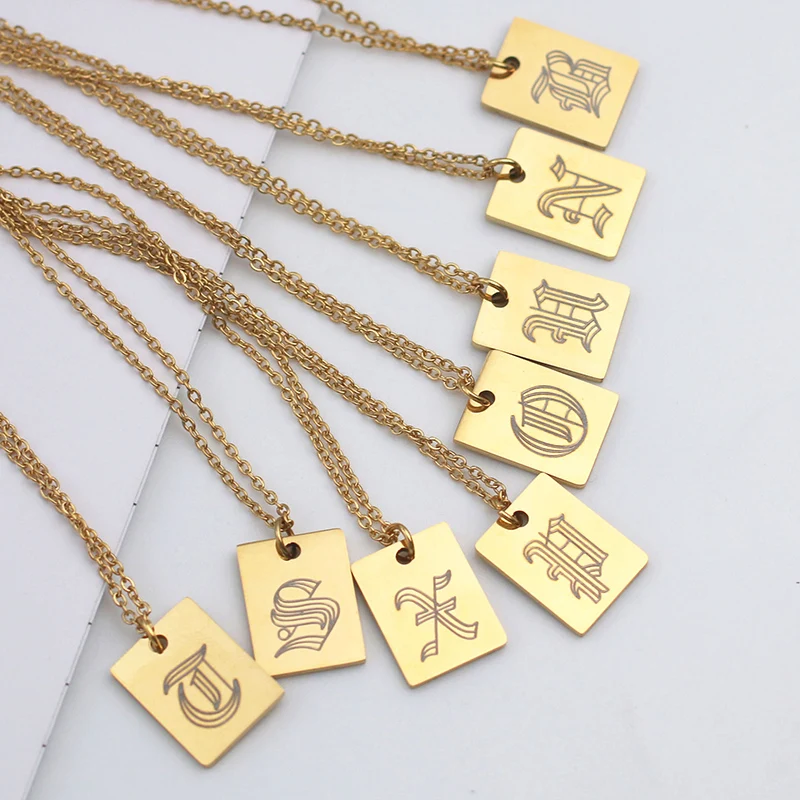 Stainless Steel A-Z Initials Alphabet Letter Necklace For Women Gold Metal Gothic Letter Pendant Necklace Choker Femme
Stainless Steel A-Z Initials Alphabet Letter Necklace For Women Gold Metal Gothic Letter Pendant Necklace Choker Femme