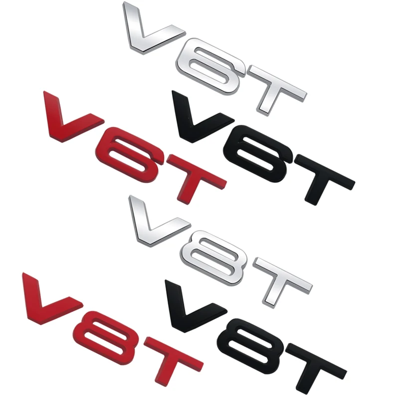 V6T V8T Car Emblem Metal Badge Logo Body Decals Sticker For VW Seat Audi A1 A3 A4 A5 A6 A7 A8 Q2 Q3 Q5 Q7 TT Accessories
V6T V8T Car Emblem Metal Badge Logo Body Decals Sticker For VW Seat Audi A1 A3 A4 A5 A6 A7 A8 Q2 Q3 Q5 Q7 TT Accessories