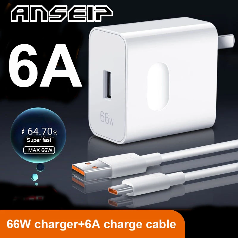 ANSEIP 66W USB Charger 6A Type c Cable For Huawei Mate 40 Pro Xiaomi Redmi Samsung Quick charge 3.0 USB Fast Charging Cable Cord
ANSEIP 66W USB Charger 6A Type c Cable For Huawei Mate 40 Pro Xiaomi Redmi Samsung Quick charge 3.0 USB Fast Charging Cable Cord