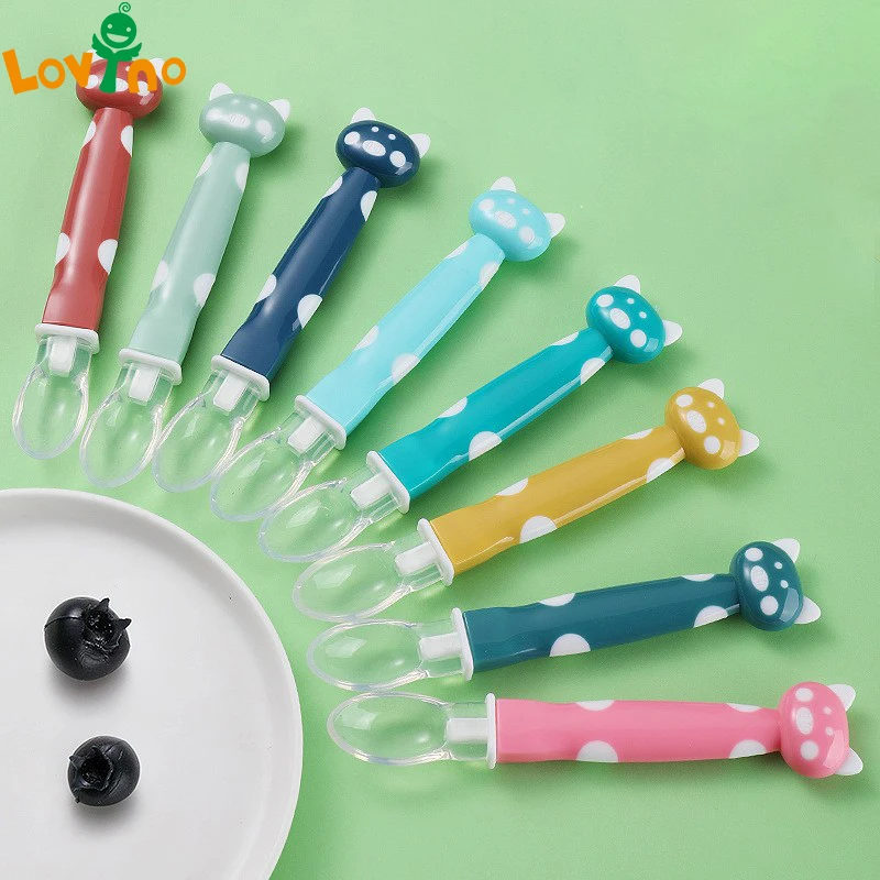 Baby Soft Silicone Spoon with Cartoon Handle Candy Color Training Feeding Utensils Children Food Feeding Dishes Feeder Appliance
Baby Soft Silicone Spoon with Cartoon Handle Candy Color Training Feeding Utensils Children Food Feeding Dishes Feeder Appliance