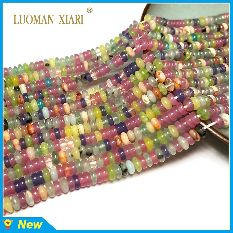 Natural Stone Beads 2x4MM Rainbow Morganite Chalcedony Loose Smooth Rondelle Space Bead for Jewelry Making Diy Bracelet Necklace
Natural Stone Beads 2x4MM Rainbow Morganite Chalcedony Loose Smooth Rondelle Space Bead for Jewelry Making Diy Bracelet Necklace