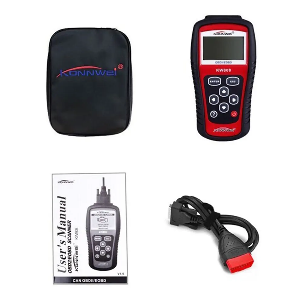 Автомобильный диагностический сканер KW808 OBD2 OBDII EOBD, считыватель кодов данных в реальном времени, управление двигателем, подходит для всех те...
Автомобильный диагностический сканер KW808 OBD2 OBDII EOBD, считыватель кодов данных в реальном времени, управление двигателем, подходит для всех те...