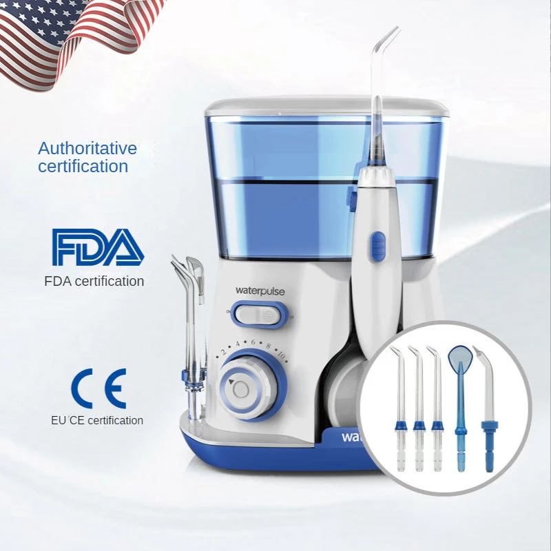 Waterpulse 10 Pressures Oral Irrigator IPX7 Portable Water Jet Flosser 800ML Water Tank Teeth Cleaner SPA Water Flosser 5pcs Tip
Waterpulse 10 Pressures Oral Irrigator IPX7 Portable Water Jet Flosser 800ML Water Tank Teeth Cleaner SPA Water Flosser 5pcs Tip