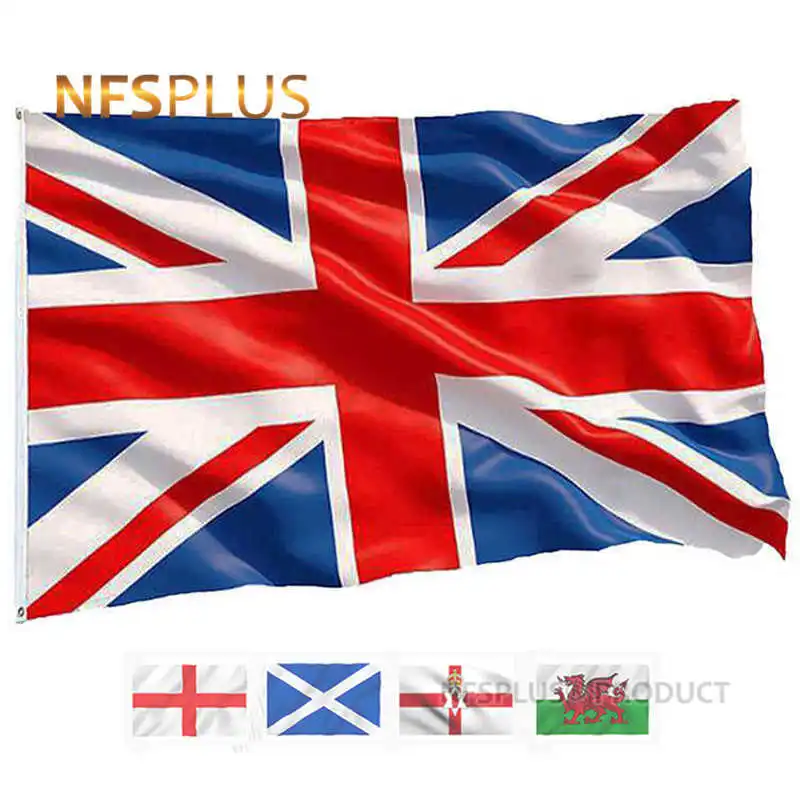 

British UK Flag GB England Scotland Wales Northern Ireland 90x150cm The Union Jack United Kingdom Great Britain Flags Banners