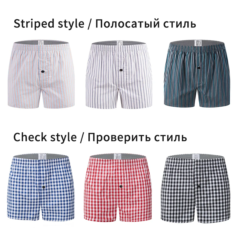 Mens Underwear Boxers Shorts Plus Size Cotton Underpants Casual Plaid Sleep Pants Loose Comfortable Homewear Panties Striped
Mens Underwear Boxers Shorts Plus Size Cotton Underpants Casual Plaid Sleep Pants Loose Comfortable Homewear Panties Striped