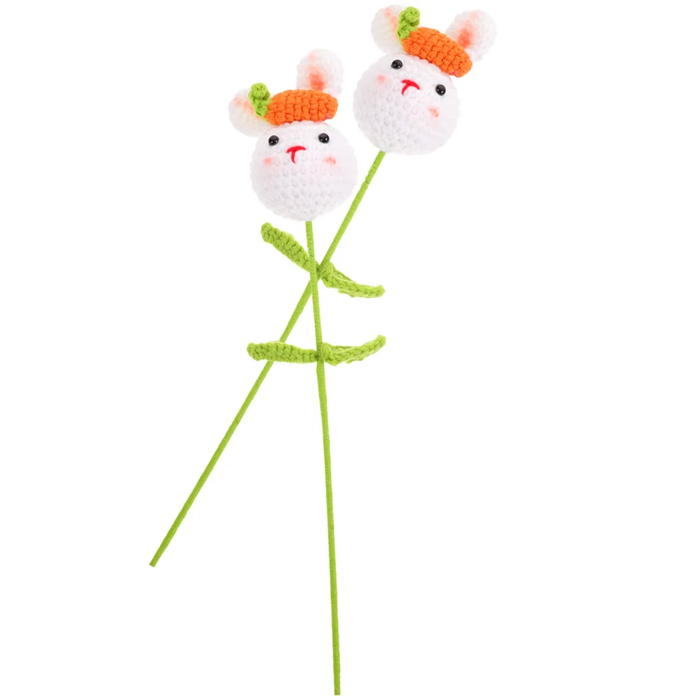 2 Pcs Knitted Rabbit Crochet Bunny Flower Animals Toys Bouquet Ramo De Flores Artificiales
2 Pcs Knitted Rabbit Crochet Bunny Flower Animals Toys Bouquet Ramo De Flores Artificiales