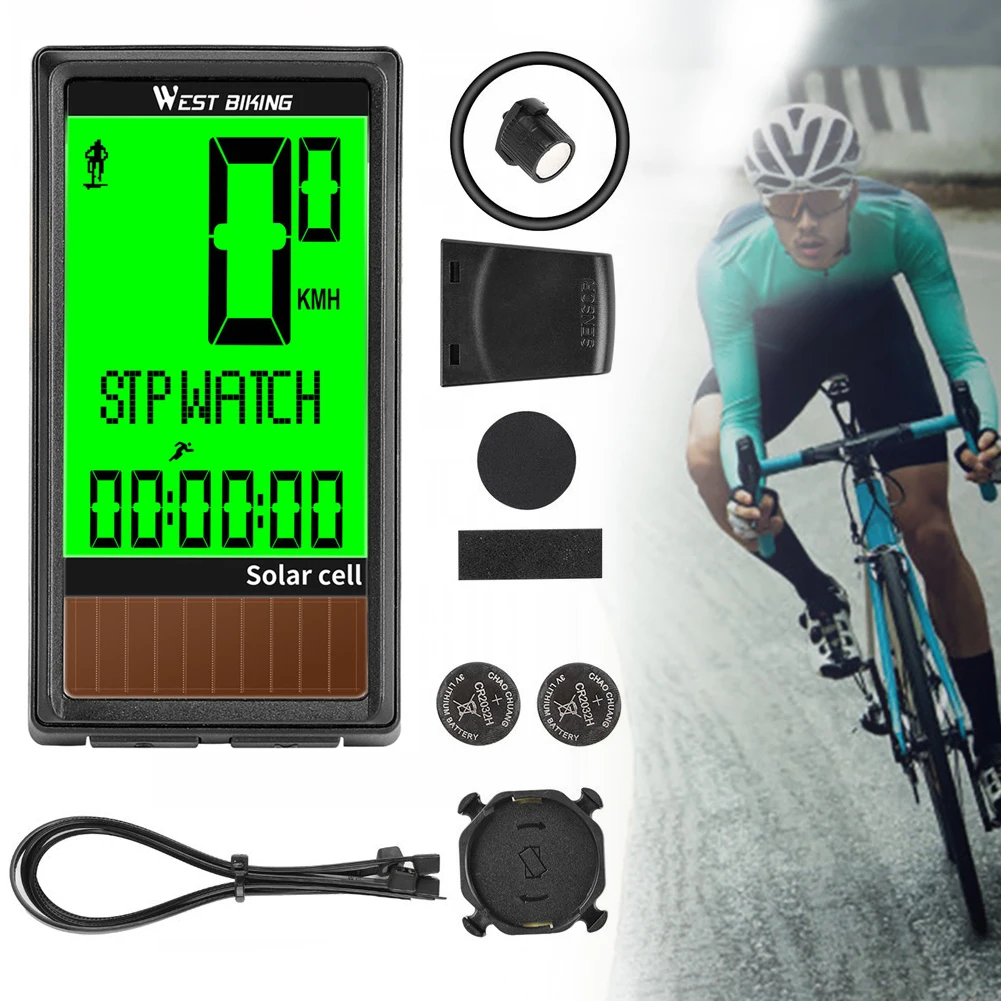 Bicycle Wireless Speedometer and Odometer Battery/Solar Powered Multi Function Cycle Bike Computer with LCD Backlight Display
Bicycle Wireless Speedometer and Odometer Battery/Solar Powered Multi Function Cycle Bike Computer with LCD Backlight Display
