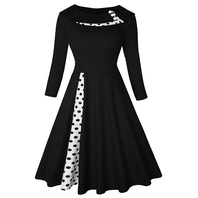 Plus Size S-3XL 2022 New Spring and Autumn Fashion Dress for Women Polka Dot Buttons Long Sleeve Big Swing Vintage Midi Dress
Plus Size S-3XL 2022 New Spring and Autumn Fashion Dress for Women Polka Dot Buttons Long Sleeve Big Swing Vintage Midi Dress