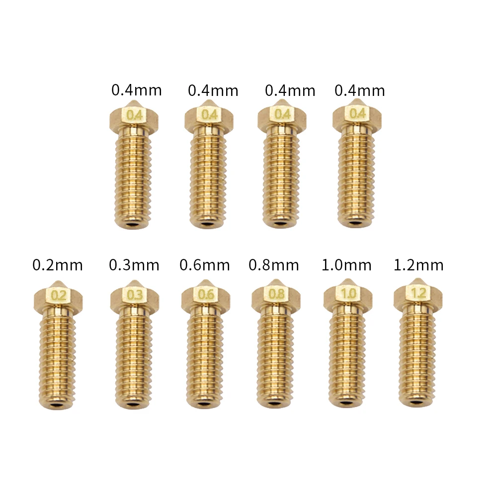 5pcs/10pcs E3D 3D Printer Hotend Volcano Nozzle Hard Steel Brass M6 Thread Volcano Nozzle 0.2mm-1.2mm For 1.75mm Filament
5pcs/10pcs E3D 3D Printer Hotend Volcano Nozzle Hard Steel Brass M6 Thread Volcano Nozzle 0.2mm-1.2mm For 1.75mm Filament