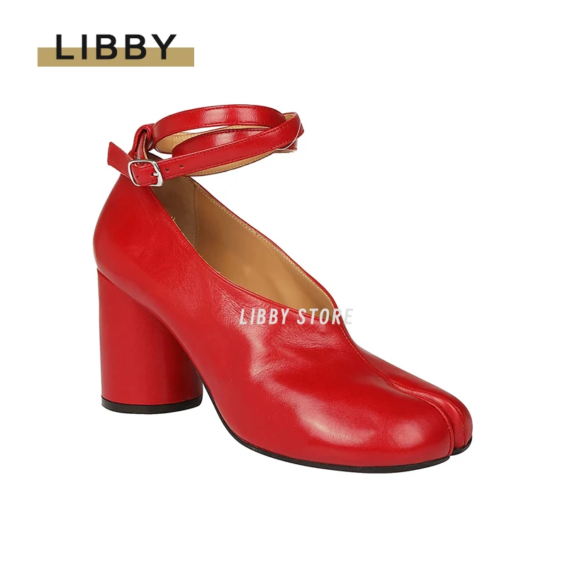 Women Ballet Ankle Strap Pumps Real Leather Tabi Pumps Shoes High Heels Round Heel Shoes Ninja Split Toe Sandals MM6
Women Ballet Ankle Strap Pumps Real Leather Tabi Pumps Shoes High Heels Round Heel Shoes Ninja Split Toe Sandals MM6