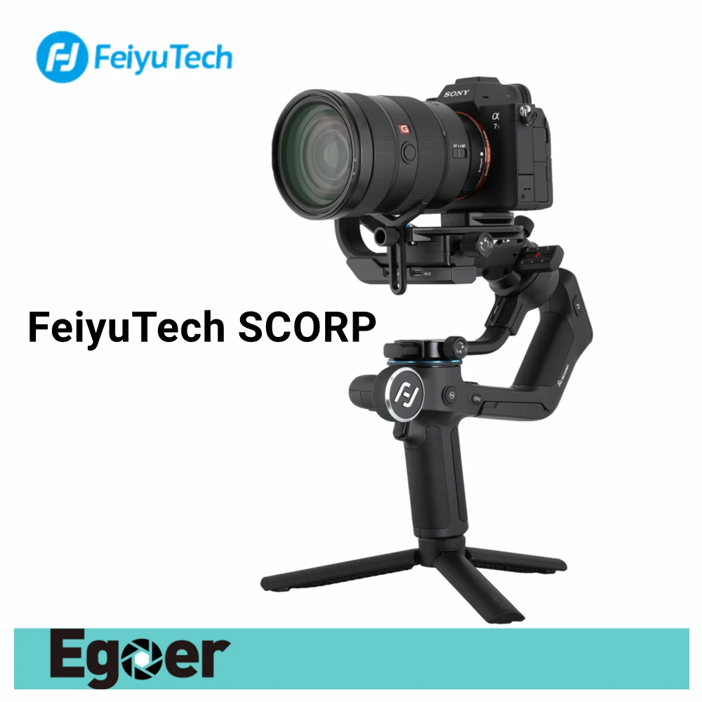 

FeiyuTech Feiyu SCORP 3-Axis Handheld Gimbal Stabilizer Handle Grip With Tripod for DSLR Cameras Sony/Canon/Nikon/Fuji/LUMIX
