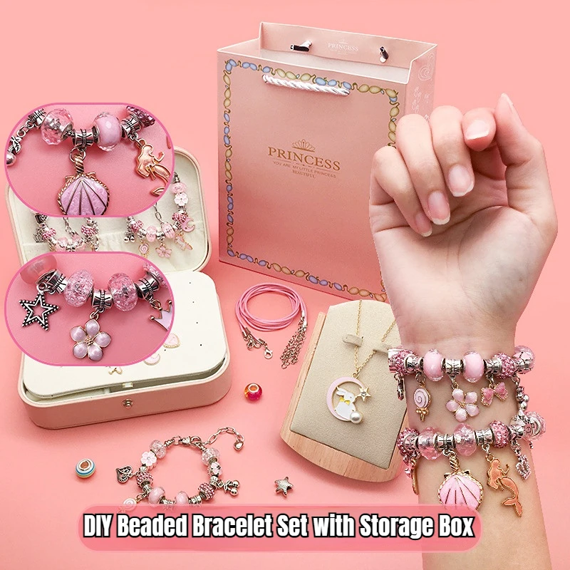 DIY Beaded Bracelet Set with Storage Box Acrylic Large Hole Beads Girls Bracelet Handmade Diy Jewelry Making Kit Christmas Gift
DIY Beaded Bracelet Set with Storage Box Acrylic Large Hole Beads Girls Bracelet Handmade Diy Jewelry Making Kit Christmas Gift