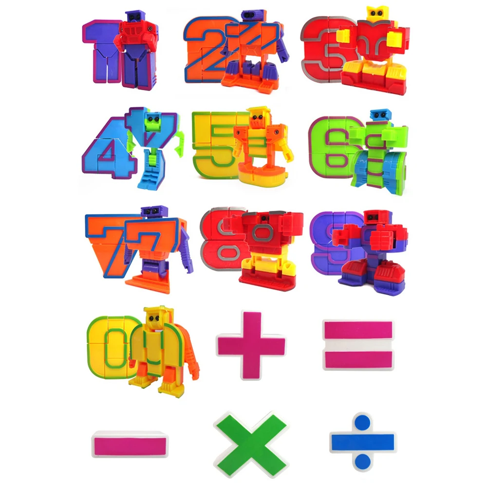 Number robot Toys, Digit Bots Transformation Math Robot Toys for Kids Education 15 pcs
Number robot Toys, Digit Bots Transformation Math Robot Toys for Kids Education 15 pcs