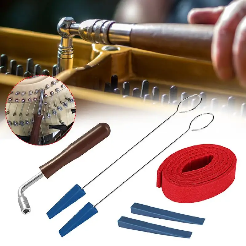 6pc Professional Piano Tuning Kit Tuner Tools Set Piano Tuning Tool Wooden Handle Fixed Tuning Wrench With Bag Temperament Strip
6pc Professional Piano Tuning Kit Tuner Tools Set Piano Tuning Tool Wooden Handle Fixed Tuning Wrench With Bag Temperament Strip