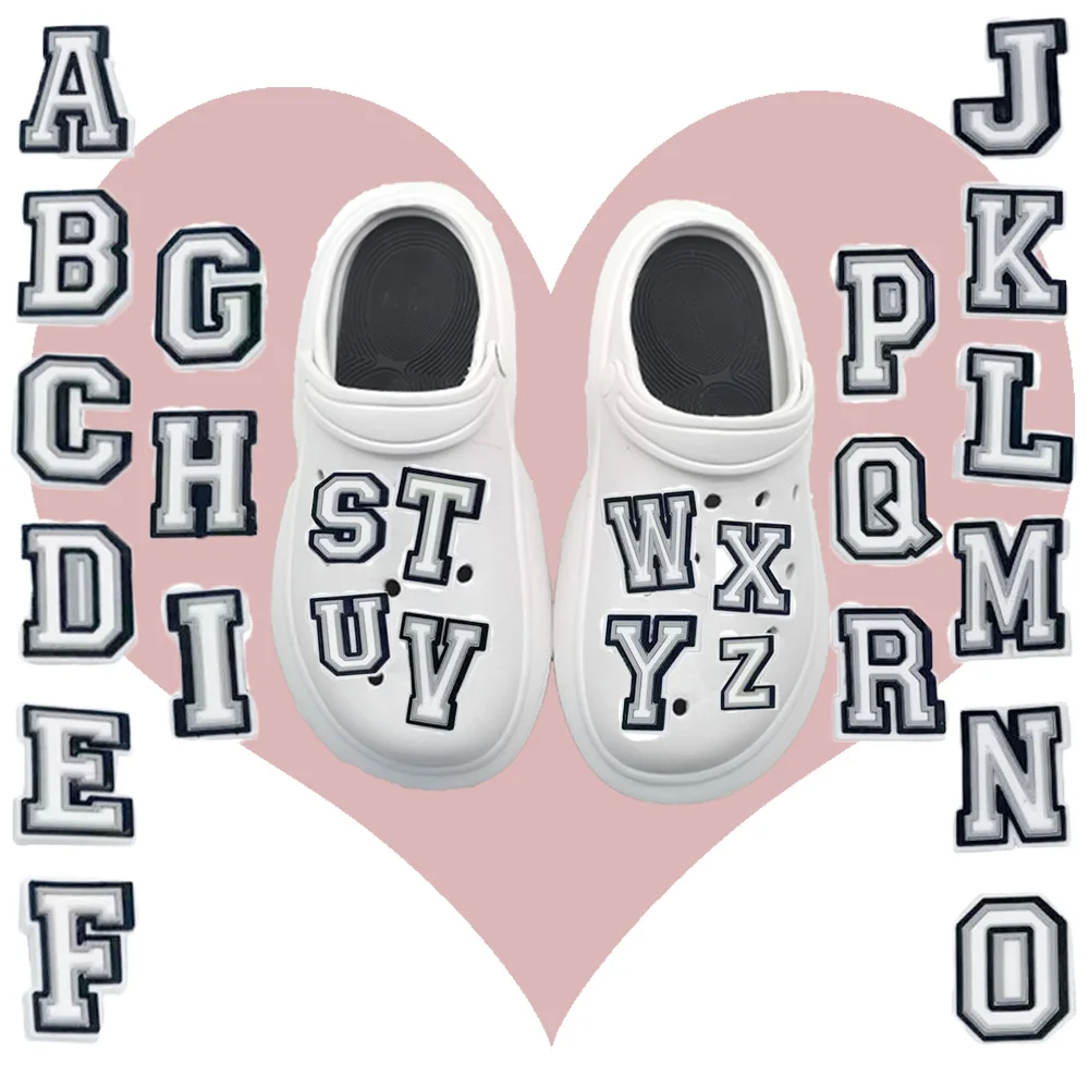 Letter A-Z Shoe Croc Charms for Clogs Sandals Decoration Shoe Accessories Charms for Friends Gifts 
Letter A-Z Shoe Croc Charms for Clogs Sandals Decoration Shoe Accessories Charms for Friends Gifts