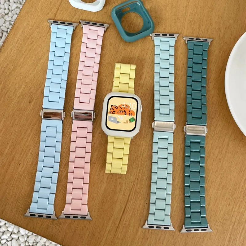Candy Color Resin Strap For Apple Watch Band 41mm 42mm 38mm 45mm 44mm 40mm Replace Wristband Belt For iWatch 8 7 SE 6 5 4 3 2 1 
Candy Color Resin Strap For Apple Watch Band 41mm 42mm 38mm 45mm 44mm 40mm Replace Wristband Belt For iWatch 8 7 SE 6 5 4 3 2 1