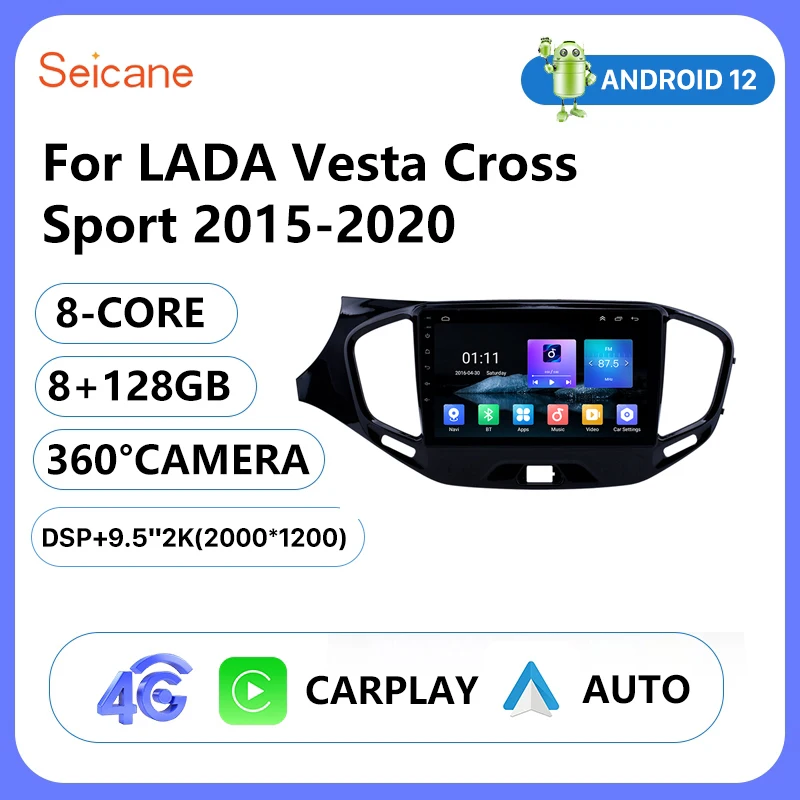 Автомагнитола Seicane, мультимедийный видеоплеер 9 дюймов на Android 12, без dvd, с GPS, для LADA Vesta Cross Sport, типоразмер 2 din, 2015-2020
Автомагнитола Seicane, мультимедийный видеоплеер 9 дюймов на Android 12, без dvd, с GPS, для LADA Vesta Cross Sport, типоразмер 2 din, 2015-2020