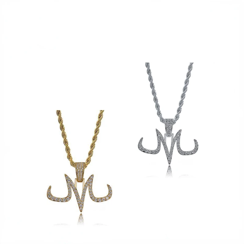 Anime Dragon Ball Ice Majin Pendant Necklace Chain Punk Micro Pavé Zircon Majin Buu Tattoo Mark M Pendant Jewelry Birthday Gift 
Anime Dragon Ball Ice Majin Pendant Necklace Chain Punk Micro Pavé Zircon Majin Buu Tattoo Mark M Pendant Jewelry Birthday Gift
