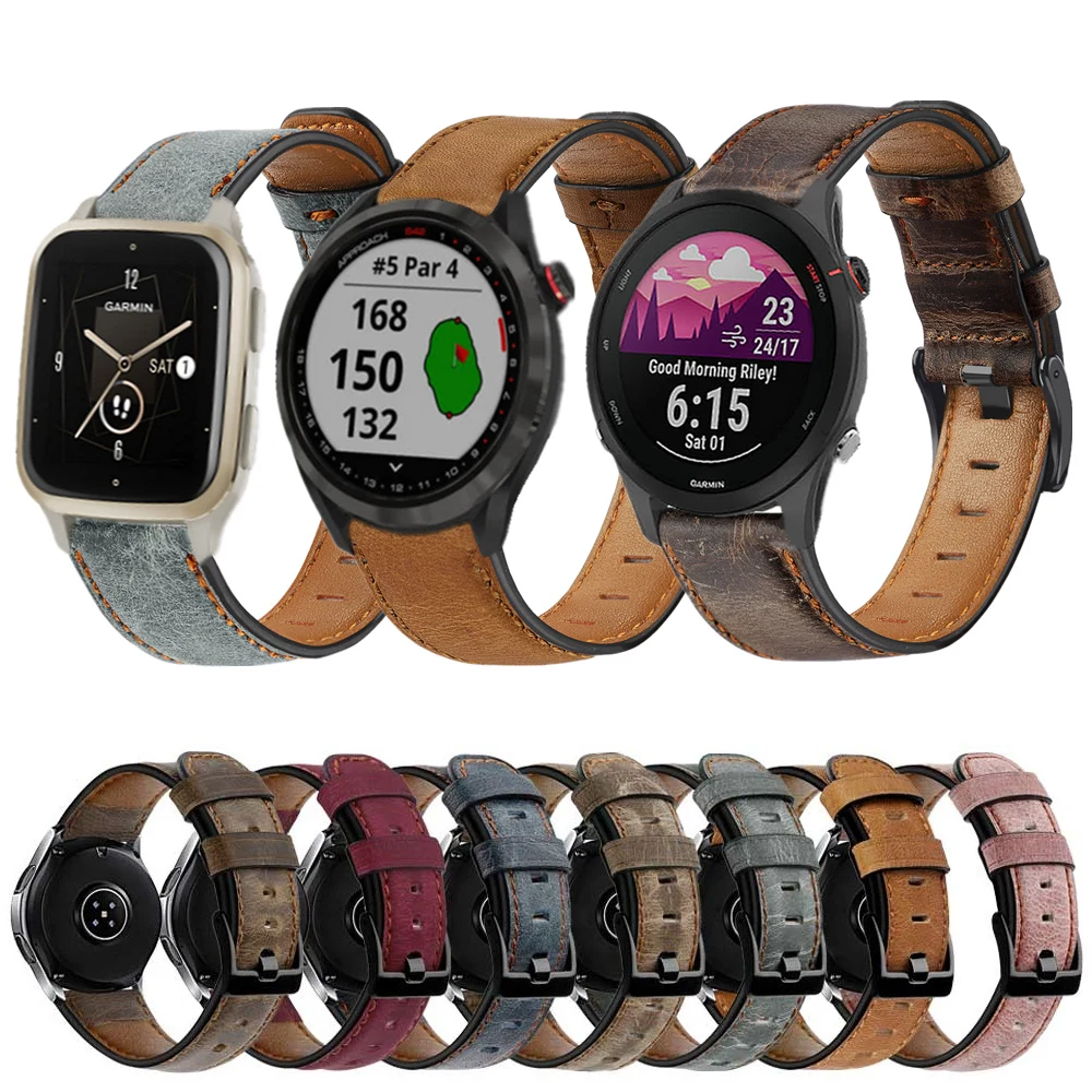 Leather Strap For Garmin Forerunner 255 Music Venu Sq 2 Retro Bracelet For Garmin Approach S12 S42 Classic Look Smart Watchband
Leather Strap For Garmin Forerunner 255 Music Venu Sq 2 Retro Bracelet For Garmin Approach S12 S42 Classic Look Smart Watchband