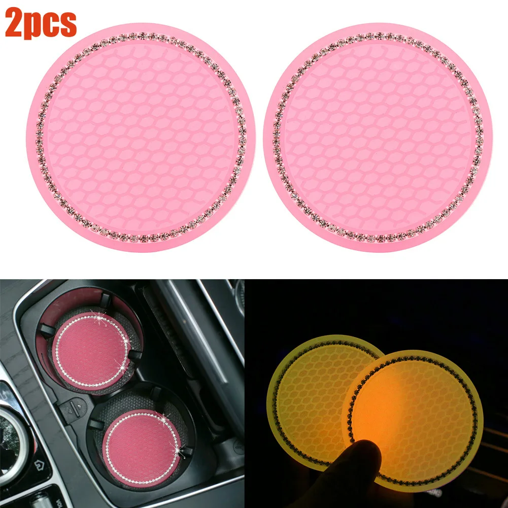 2PCS/Set Luminous Diamond Car Coaster White /Pink Silicone And Bling Rhinestone Auto Cup Insert Coasters 7cm X 5mm Car Accessory
2PCS/Set Luminous Diamond Car Coaster White /Pink Silicone And Bling Rhinestone Auto Cup Insert Coasters 7cm X 5mm Car Accessory