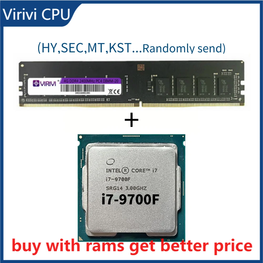 DDR4 4G 2400Mhz with i7-9700F i7 9700F 3.0 GHz Eight-Core Eight-Thread CPU Processor 12M 65W PC Desktop LGA 1151
DDR4 4G 2400Mhz with i7-9700F i7 9700F 3.0 GHz Eight-Core Eight-Thread CPU Processor 12M 65W PC Desktop LGA 1151