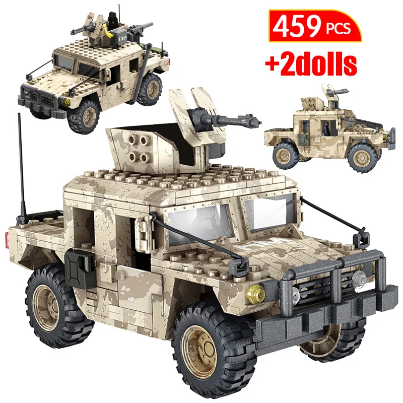 459pcs WW2 Military Off-road Armored Racing Car Building Blocks City Pickup Trucks Vehicle Figures Bricks Toy for Kids Gifts
459pcs WW2 Military Off-road Armored Racing Car Building Blocks City Pickup Trucks Vehicle Figures Bricks Toy for Kids Gifts