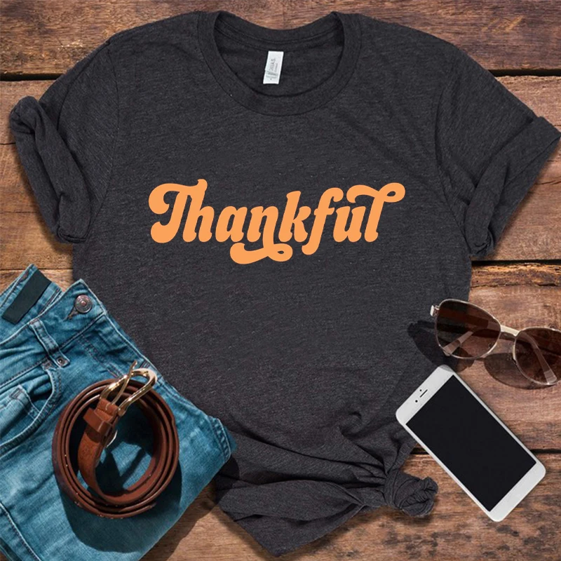 Thankful T-shirt Thankful Grateful Blessed Tops Thanksgiving Shirt Thankful Tee Fall T-shirt Grateful Women Clothing Casual M
Thankful T-shirt Thankful Grateful Blessed Tops Thanksgiving Shirt Thankful Tee Fall T-shirt Grateful Women Clothing Casual M