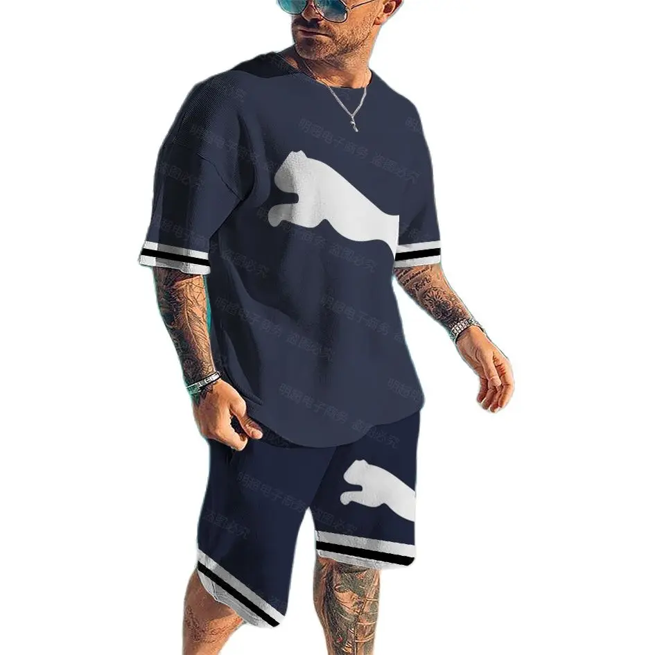 Summer Fashion 2 Piece Round Neck Short Sleeve T-shirt Beach Shorts Sportswear Breathable Casual Fitness Morning Running Clothes
Summer Fashion 2 Piece Round Neck Short Sleeve T-shirt Beach Shorts Sportswear Breathable Casual Fitness Morning Running Clothes
