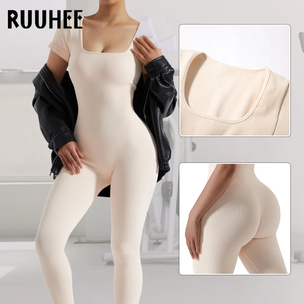 Женский спортивный костюм RUUHEE, цельный бесшовный спортивный костюм без рукавов для занятий йогой и фитнесом, спортивная одежда в рубчик
Женский спортивный костюм RUUHEE, цельный бесшовный спортивный костюм без рукавов для занятий йогой и фитнесом, спортивная одежда в рубчик