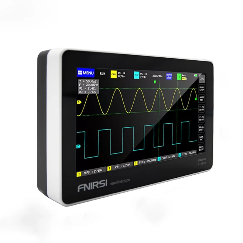 FNIRSI-1013D Digital Flatbed Oscilloscope Dual Channel 100M Bandwidth Sampling Rate 1GS Mini Flatbed Digital Oscilloscope 4.9
FNIRSI-1013D Digital Flatbed Oscilloscope Dual Channel 100M Bandwidth Sampling Rate 1GS Mini Flatbed Digital Oscilloscope 4.9