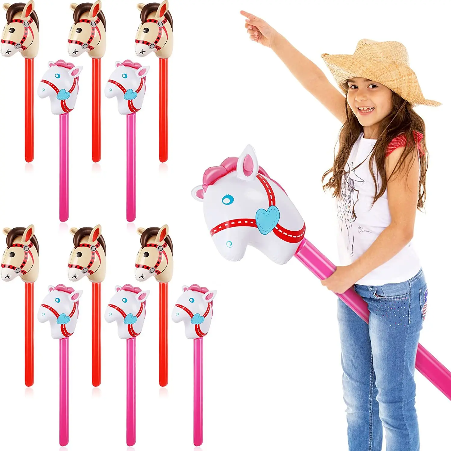 Animal Balloon Long Stick Inflatable Horsehead Stick Unicorn Rainbow Horse Baloon Happy Girl Birthday Party Balon Kids Favor
Animal Balloon Long Stick Inflatable Horsehead Stick Unicorn Rainbow Horse Baloon Happy Girl Birthday Party Balon Kids Favor