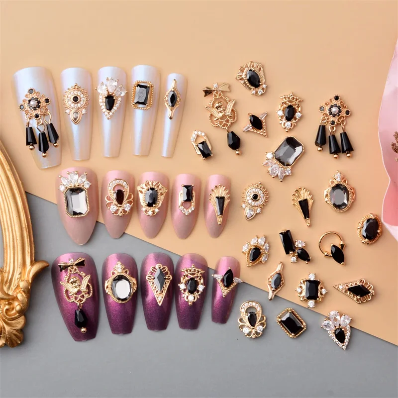 10pcs Classic Black 3D Luxury Alloy Rhinestones Nail Charms Zircon Diamond DIY Jewelry Gems Cool Nail Art Decoration Accessories
10pcs Classic Black 3D Luxury Alloy Rhinestones Nail Charms Zircon Diamond DIY Jewelry Gems Cool Nail Art Decoration Accessories
