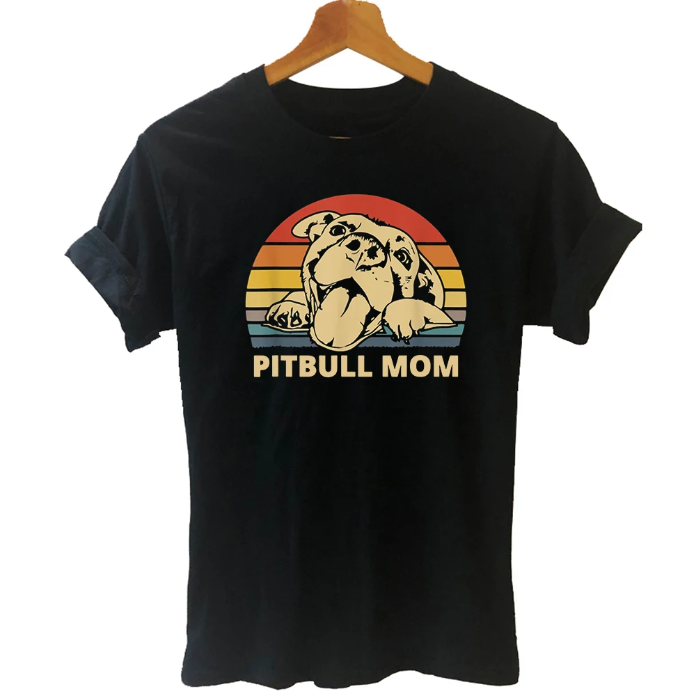 Модная женская футболка с принтом Pitbull Dog Mom Harajuku, Повседневные базовые черные женские футболки с коротким рукавом и круглым вырезом
Модная женская футболка с принтом Pitbull Dog Mom Harajuku, Повседневные базовые черные женские футболки с коротким рукавом и круглым вырезом