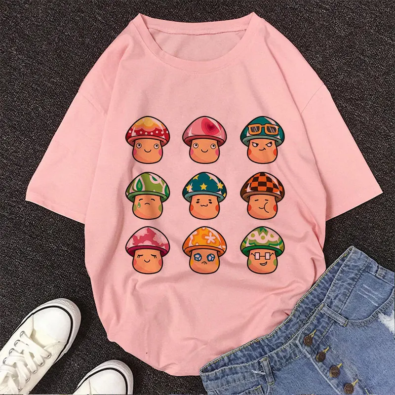 Mushroom Kawaii Graphic Print T-shirt Women Harajuku Aesthetic Pink Tops Tshirt Tee 2021 New Summer Fasahion Y2k Female T Shirt
Mushroom Kawaii Graphic Print T-shirt Women Harajuku Aesthetic Pink Tops Tshirt Tee 2021 New Summer Fasahion Y2k Female T Shirt