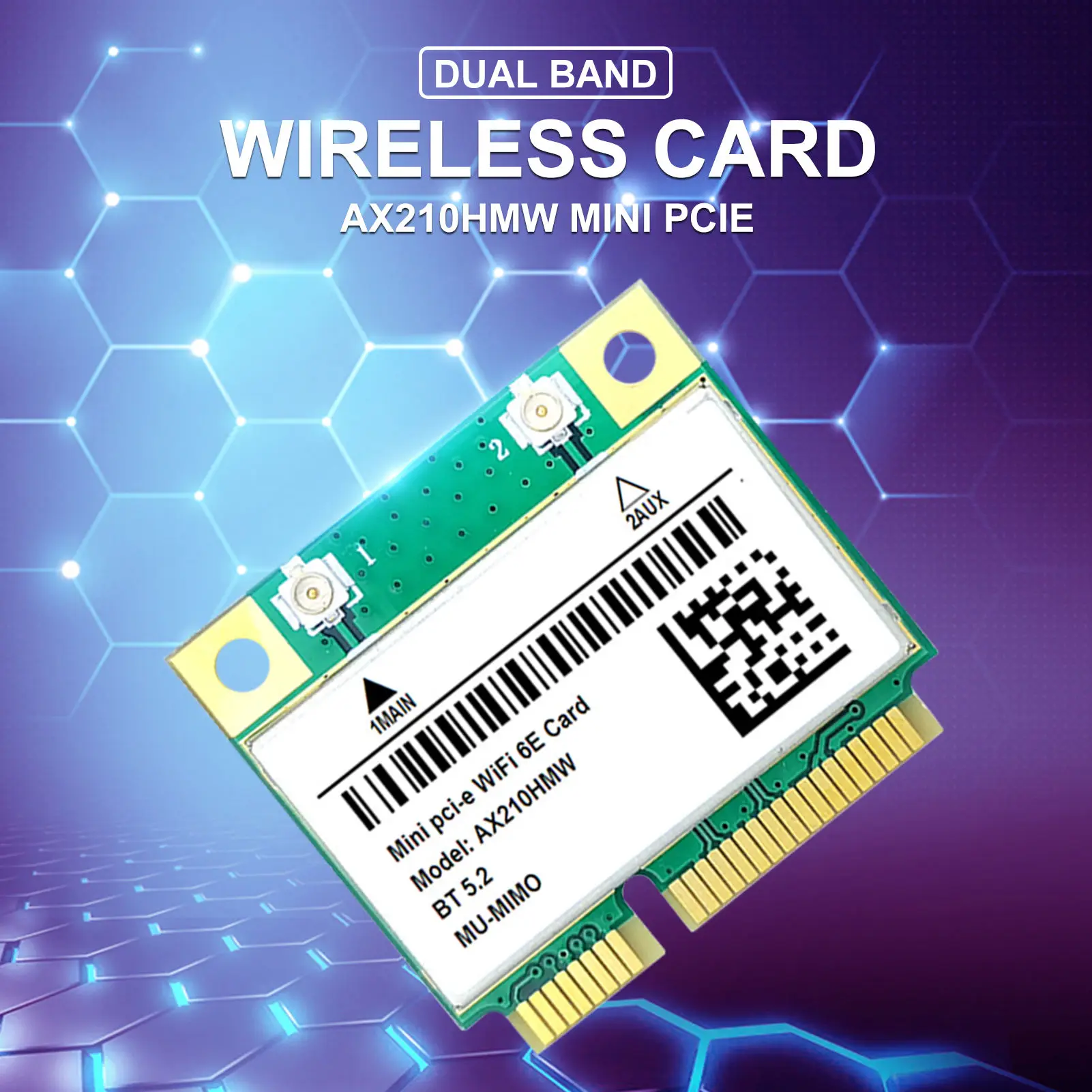 Dual Band ForIntel AX210 Wireless AX210NGW 2.4Gbps 802.11AX Wireless Wi-Fi 6 AX200 ForIntel 8265NGW/9260AC M.2 NGFF Wlan Card
Dual Band ForIntel AX210 Wireless AX210NGW 2.4Gbps 802.11AX Wireless Wi-Fi 6 AX200 ForIntel 8265NGW/9260AC M.2 NGFF Wlan Card