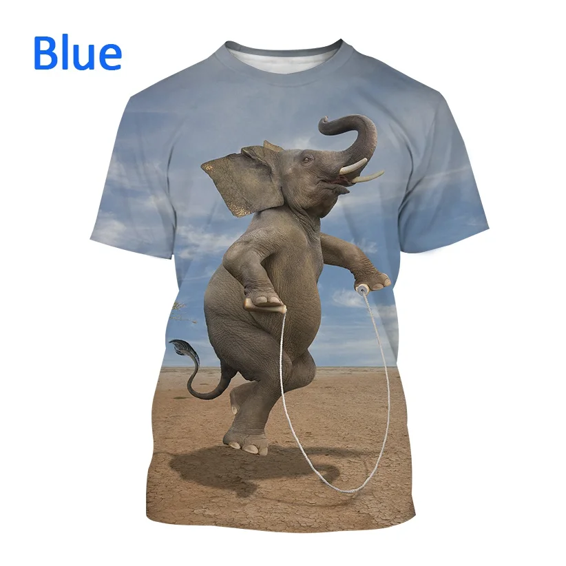 Mens Casual Round Neck T-shirt Animal Elephant Fun Short-sleeved New Summer Elephant 3D Printing Round Neck Unisex T-shirt
Mens Casual Round Neck T-shirt Animal Elephant Fun Short-sleeved New Summer Elephant 3D Printing Round Neck Unisex T-shirt