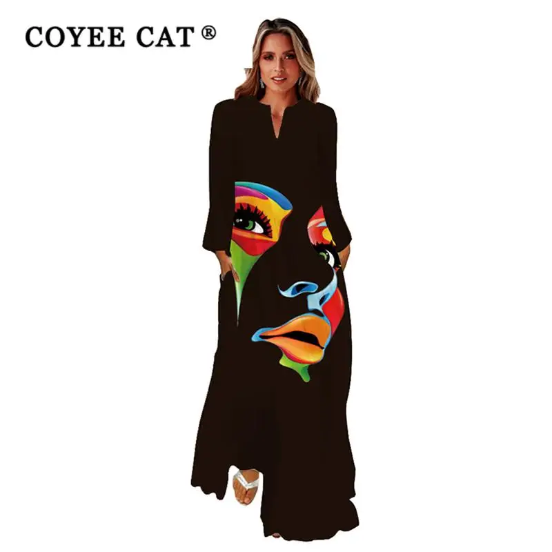 Женское длинное платье с длинным рукавом, на осень/зиму 
Женское длинное платье с длинным рукавом, на осень/зиму